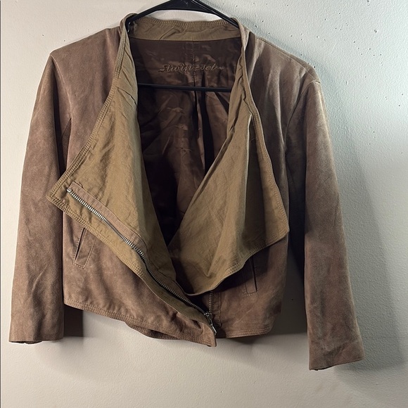 Twin-Set Jackets & Blazers - Twin-Set Tan Leather Jacket